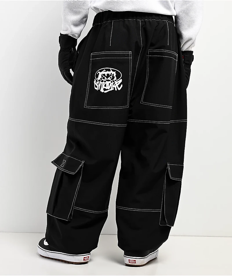 Empyre Hyak Black Cargo 10K Snowboard Pants