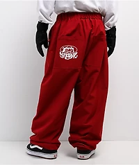 Empyre Hyak Red Loose Fit 10K Snowboard Pants