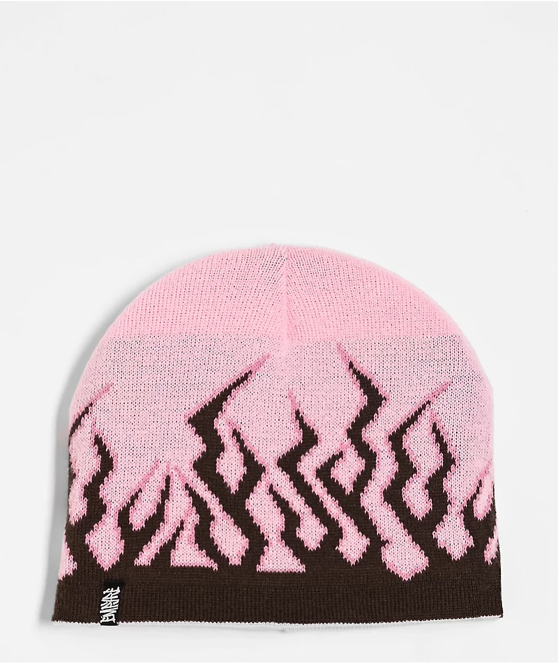 Empyre Inside Out III Brown & Pink Reversible Skully Beanie