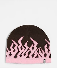 Empyre Inside Out III Brown & Pink Reversible Skully Beanie