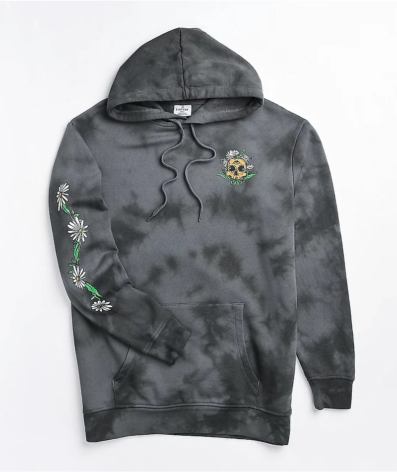 Empyre Jasmine Rose Skull Black Tie Dye Hoodie