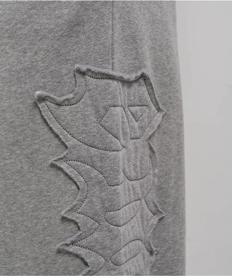 Empyre Jemma Applique Grey Oversized Wide Leg Sweatpants