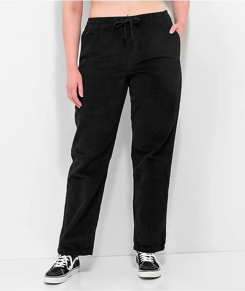Empyre Jessie E-Waist Black Corduroy Skate Pants