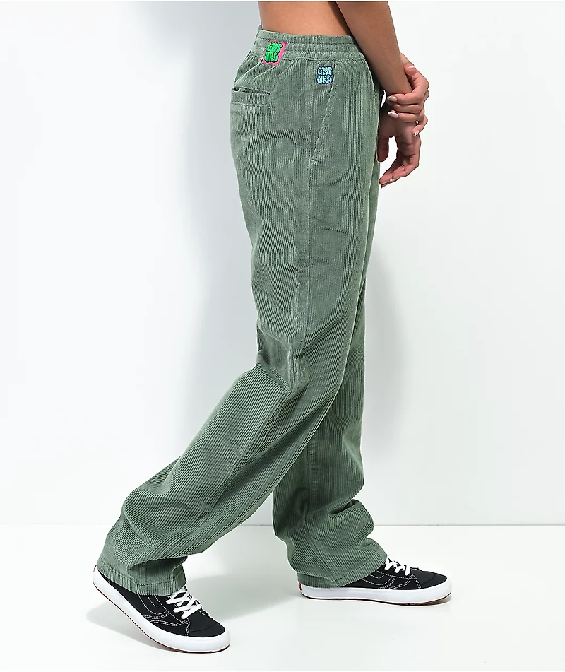 Empyre Jessie Sage Corduroy Elastic Waist Skate Pants