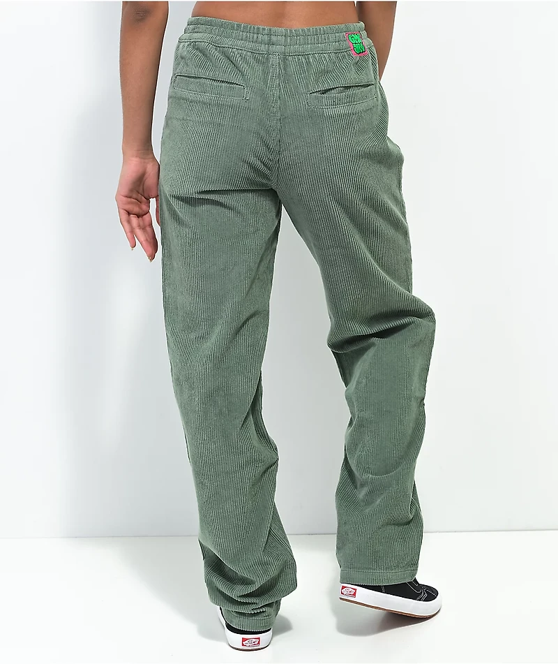Empyre Jessie Sage Corduroy Elastic Waist Skate Pants