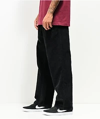 Empyre Johnny Black Elastic Waist Corduroy Skate Pants