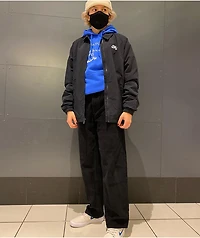 Empyre Johnny Black Elastic Waist Corduroy Skate Pants