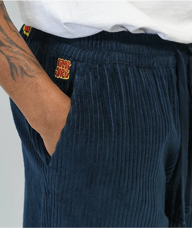 Empyre Johnny Blue Elastic Waist Corduroy Skate Pants Arden Fair
