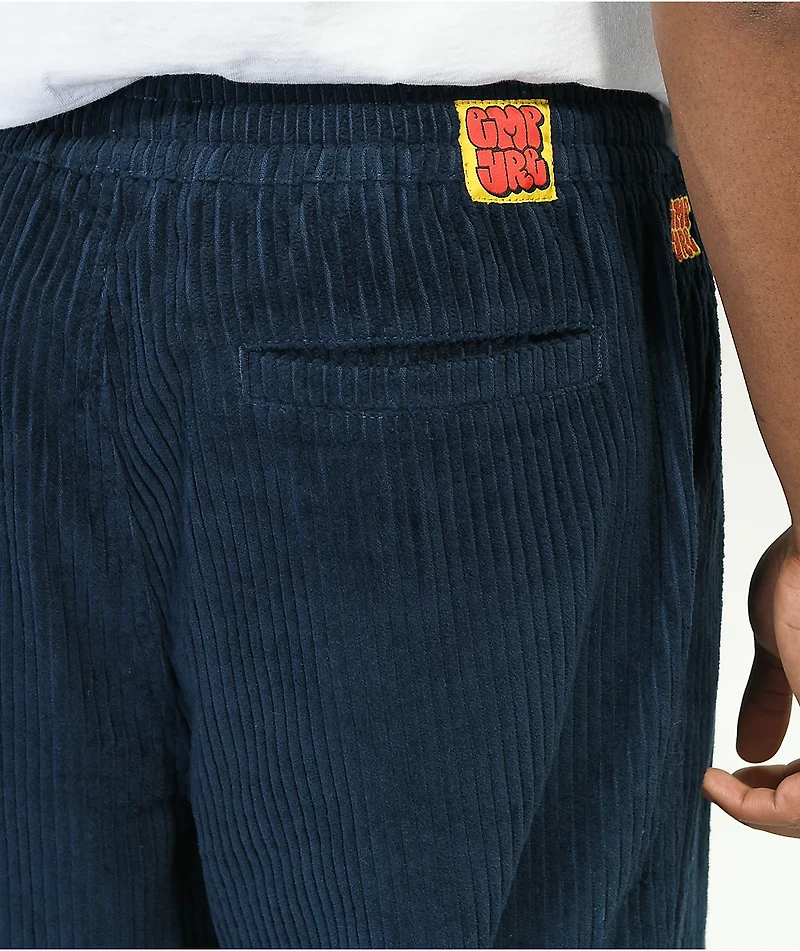Empyre Johnny Blue Elastic Waist Corduroy Skate Pants