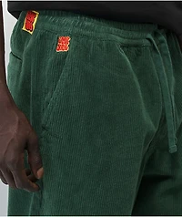 Empyre Johnny Loose Fit Green Elastic Waist Corduroy Skate Pants