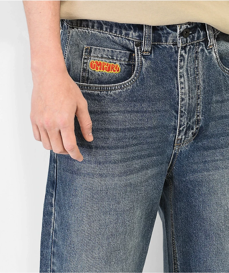 Empyre Johnny Medium Wash Elasic Waist Skate Jeans