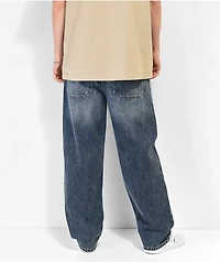 Empyre Johnny Medium Wash Elasic Waist Skate Jeans