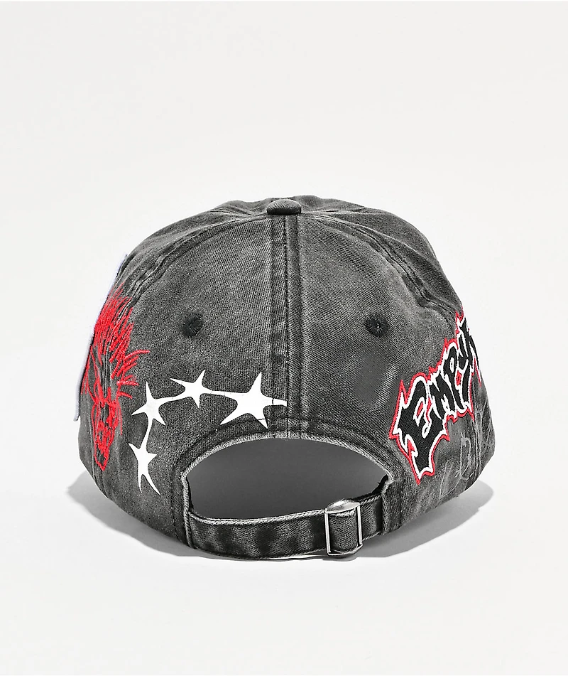 Empyre Johnny Patched Black Wash Strapback Hat