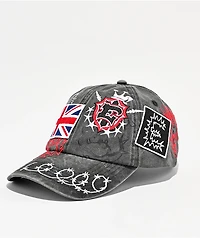 Empyre Johnny Patched Black Wash Strapback Hat