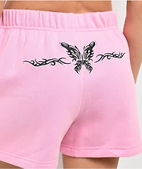 Empyre Jules Butterfly Prism Pink Sweat Shorts