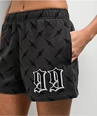 Empyre Jules Diamond Plate Grey Sweat Shorts