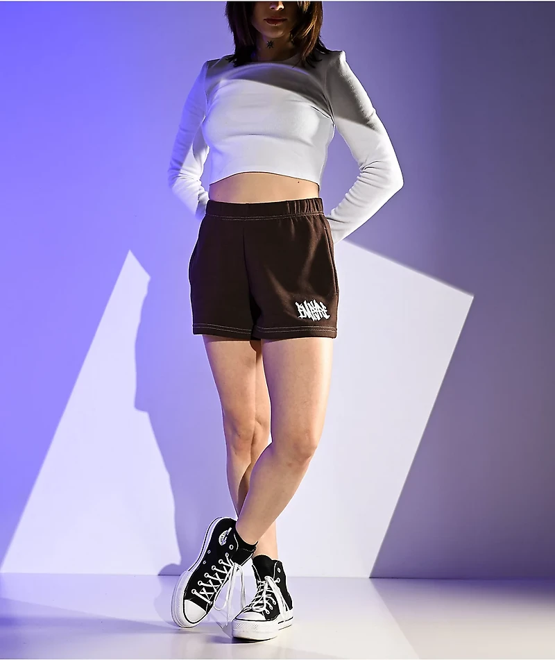 Empyre Jules Logo Brown Sweat Shorts