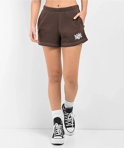 Empyre Jules Logo Brown Sweat Shorts