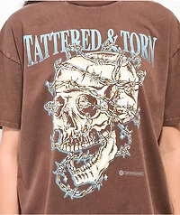 Empyre Julien Barbed Skull Brown T-Shirt