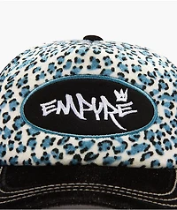 Empyre Jungle Black & Blue Velvet Trucker Hat