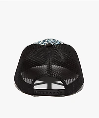 Empyre Jungle Black & Blue Velvet Trucker Hat
