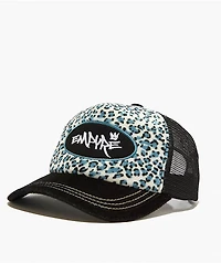 Empyre Jungle Black & Blue Velvet Trucker Hat