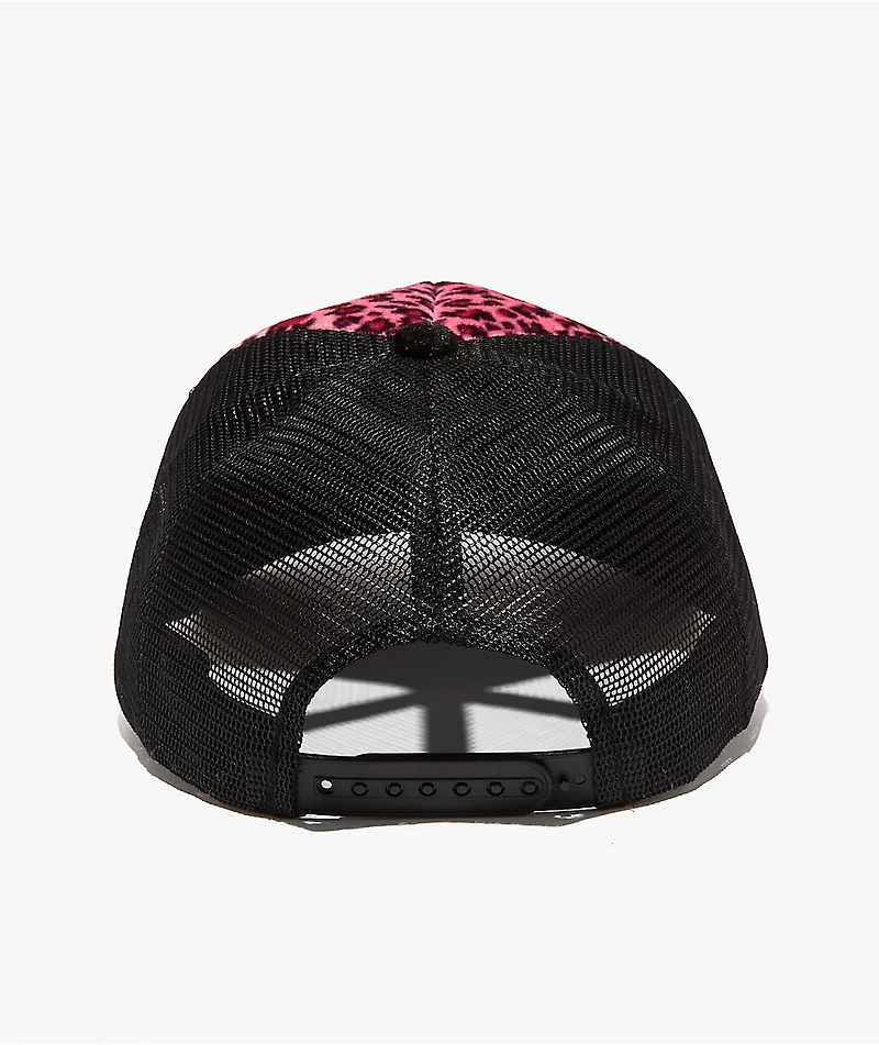 Empyre Jungle Black & Pink Velvet Trucker Hat