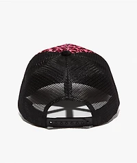 Empyre Jungle Black & Pink Velvet Trucker Hat