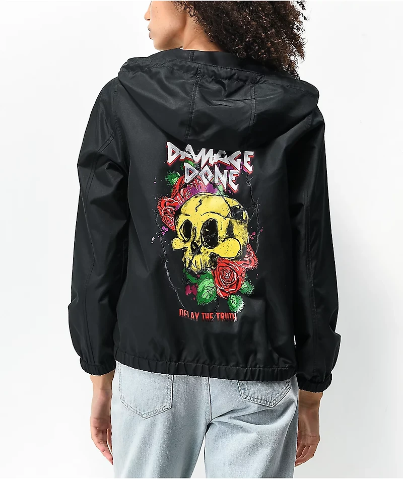 Empyre Kamryn Damage Done Black Windbreaker Jacket
