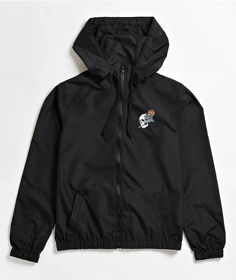 Empyre Kamryn Skull Black Windbreaker Jacket