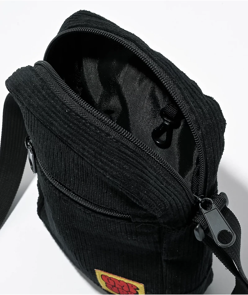 Empyre Key Black Corduroy Shoulder Bag