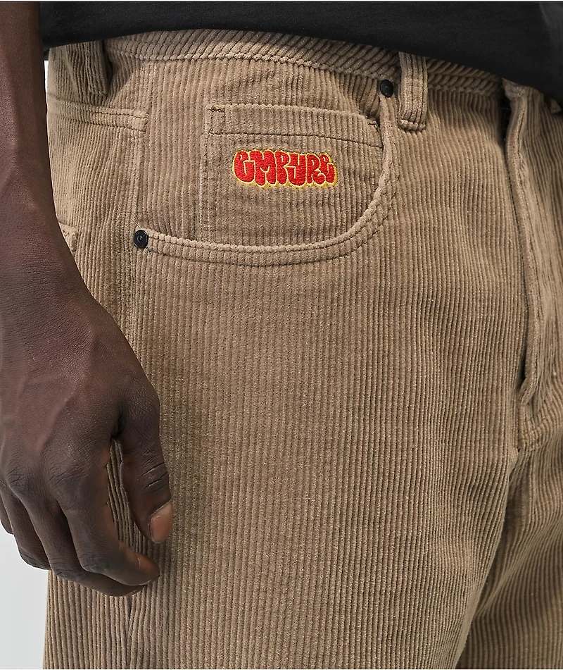 Empyre Khaki Corduroy Loose Fit Skate Pants