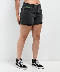 Empyre Kick Back Loose Fit Black Cutoff Shorts