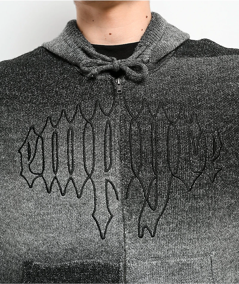 Empyre Kick Stand Grey Hooded Zip Sweater