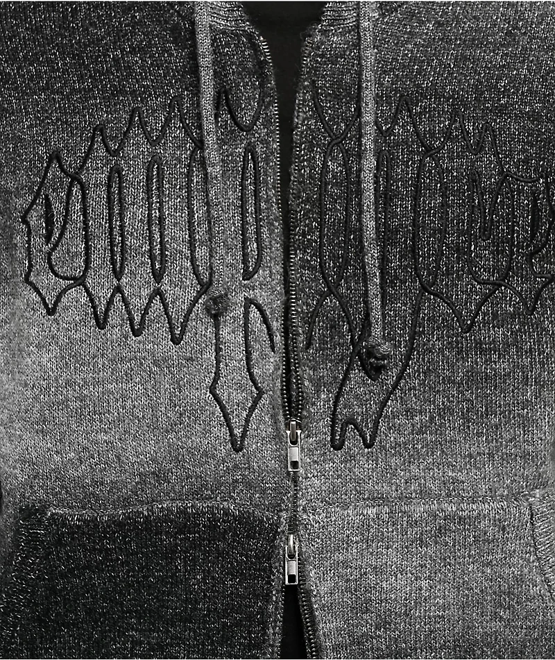 Empyre Kick Stand Grey Hooded Zip Sweater