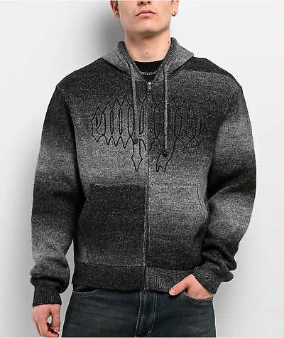 Empyre Kick Stand Grey Hooded Zip Sweater