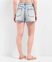 Empyre Kickback Cutoff Light Blue Wash Shorts