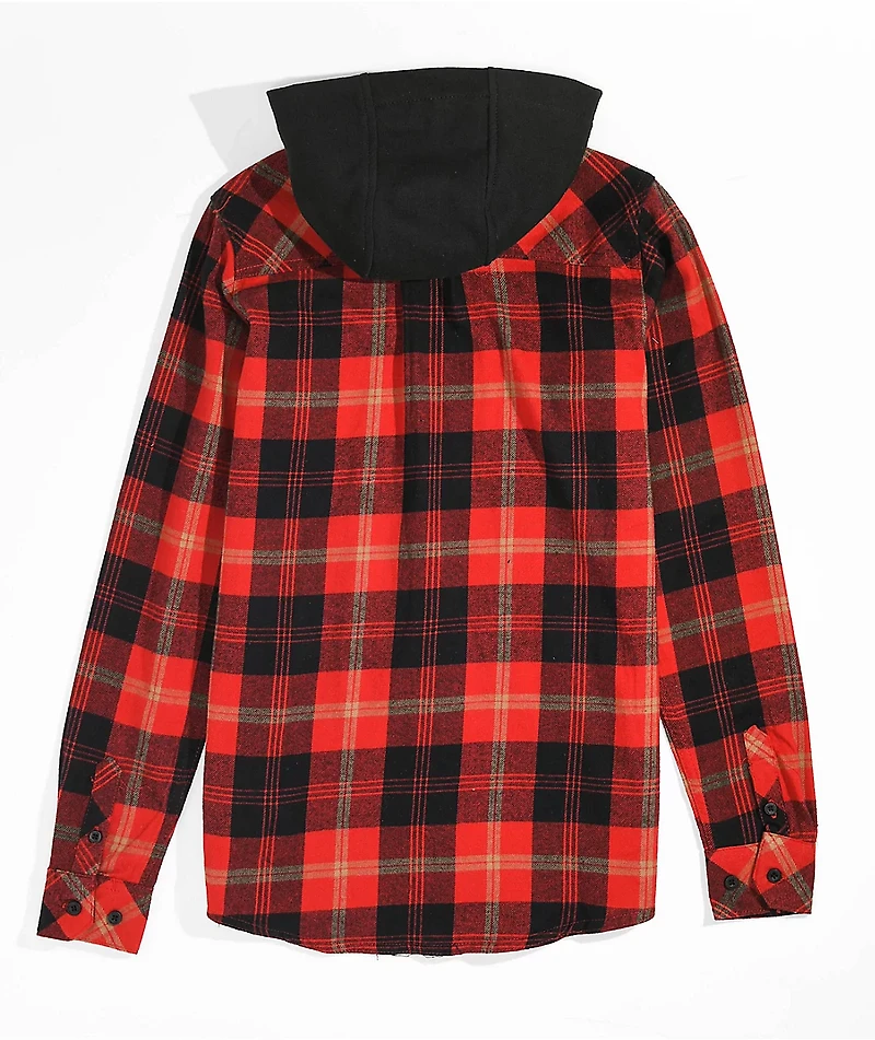 Empyre Kids Chancer Red Hooded Flannel Shirt