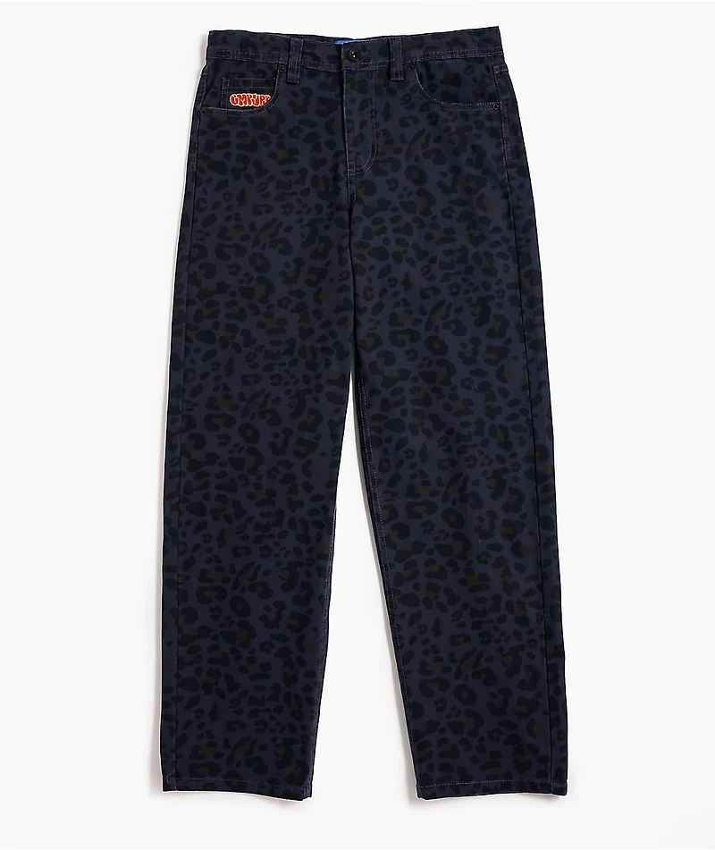 Empyre Kids Cheetah Black Loose Fit Canvas Skate Jeans