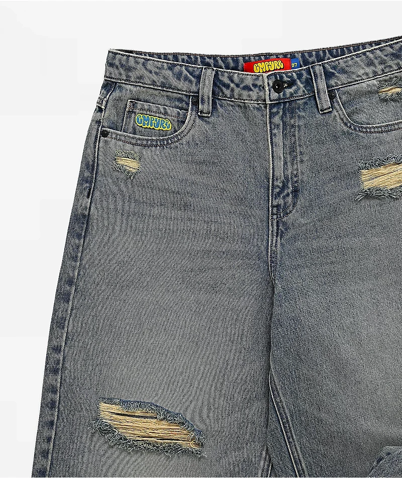 Empyre Kids Destroy Blue Wash Ultra Wide Jeans