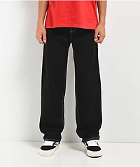 Empyre Kids Embroidered Loose Fit Black Denim Skate Jeans