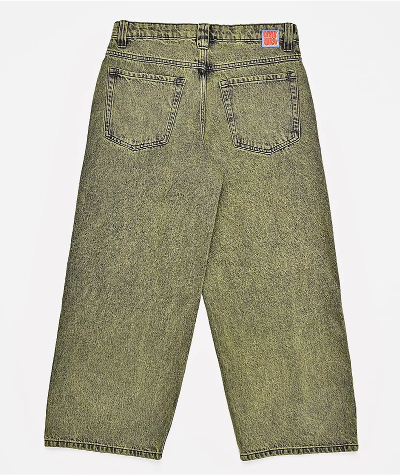Empyre Kids Green Wash Ultra Wide Jeans