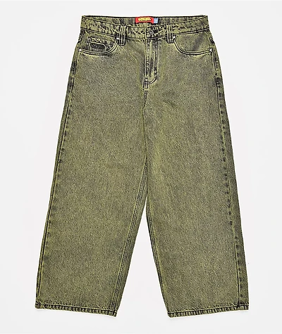 Empyre Kids Green Wash Ultra Wide Jeans