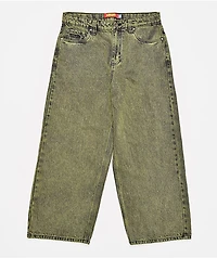 Empyre Kids Green Wash Ultra Wide Jeans
