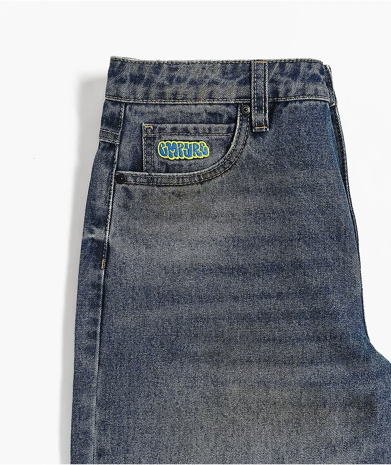 Empyre Kids Horse Power Blue Wash Ultra Wide Skate Jeans