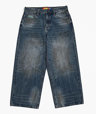 Empyre Kids Horse Power Blue Wash Ultra Wide Skate Jeans