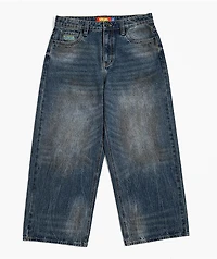 Empyre Kids Horse Power Blue Wash Ultra Wide Skate Jeans