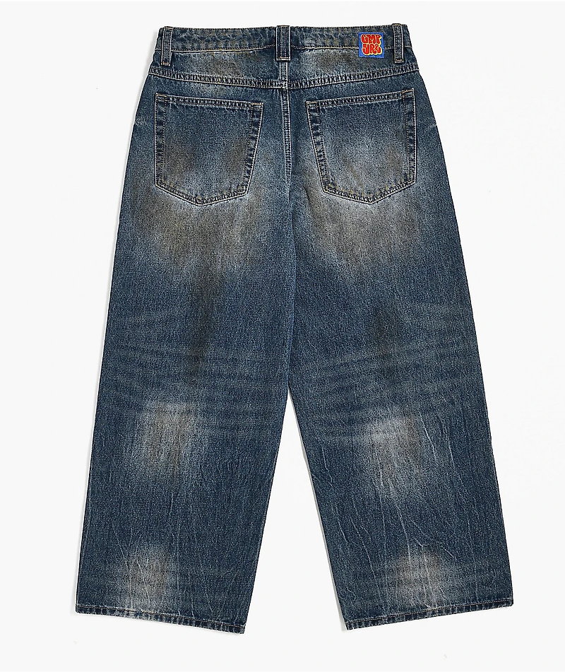 Empyre Kids Horse Power Blue Wash Ultra Wide Skate Jeans