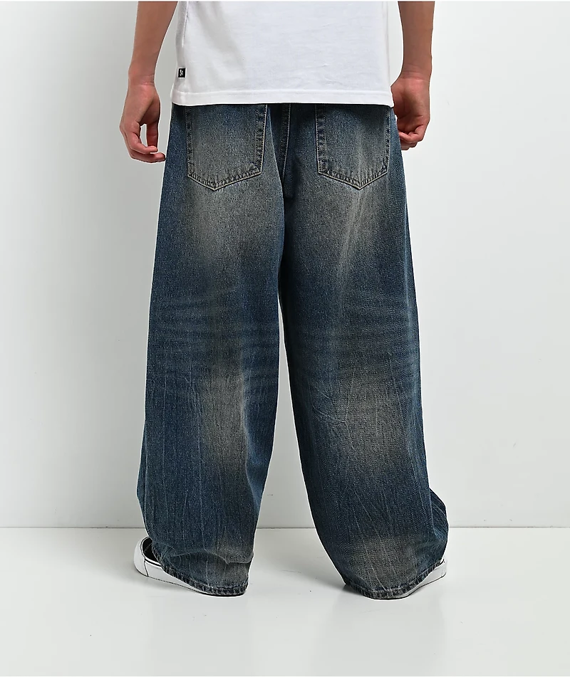 Empyre Kids Horse Power Blue Wash Ultra Wide Skate Jeans