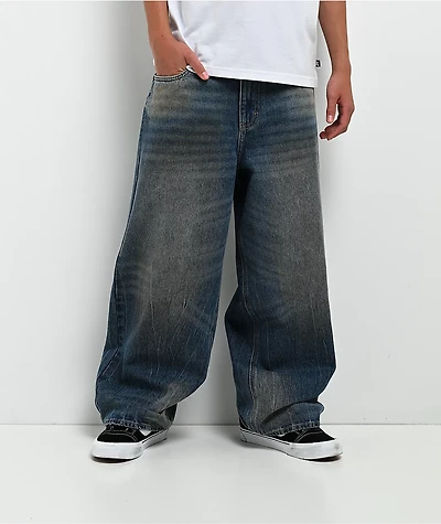 Empyre Kids Horse Power Blue Wash Ultra Wide Skate Jeans
